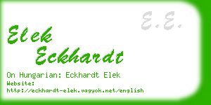 elek eckhardt business card